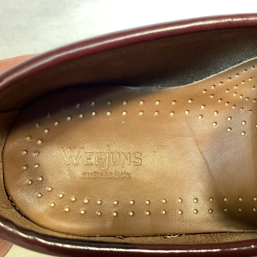 Men’s Burgundy Leather G H Bass Weejuns Size 10 - Picture 9 of 11